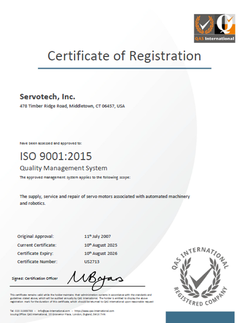 ISO 9001:2015 Registration Certification