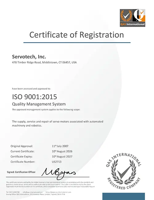 ISO 9001:2015 Registration Certification