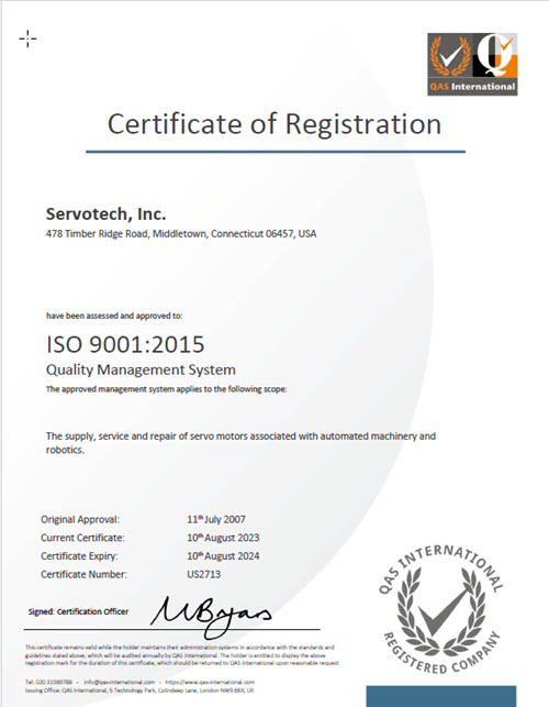 ISO 9001:2015 Registration Certification