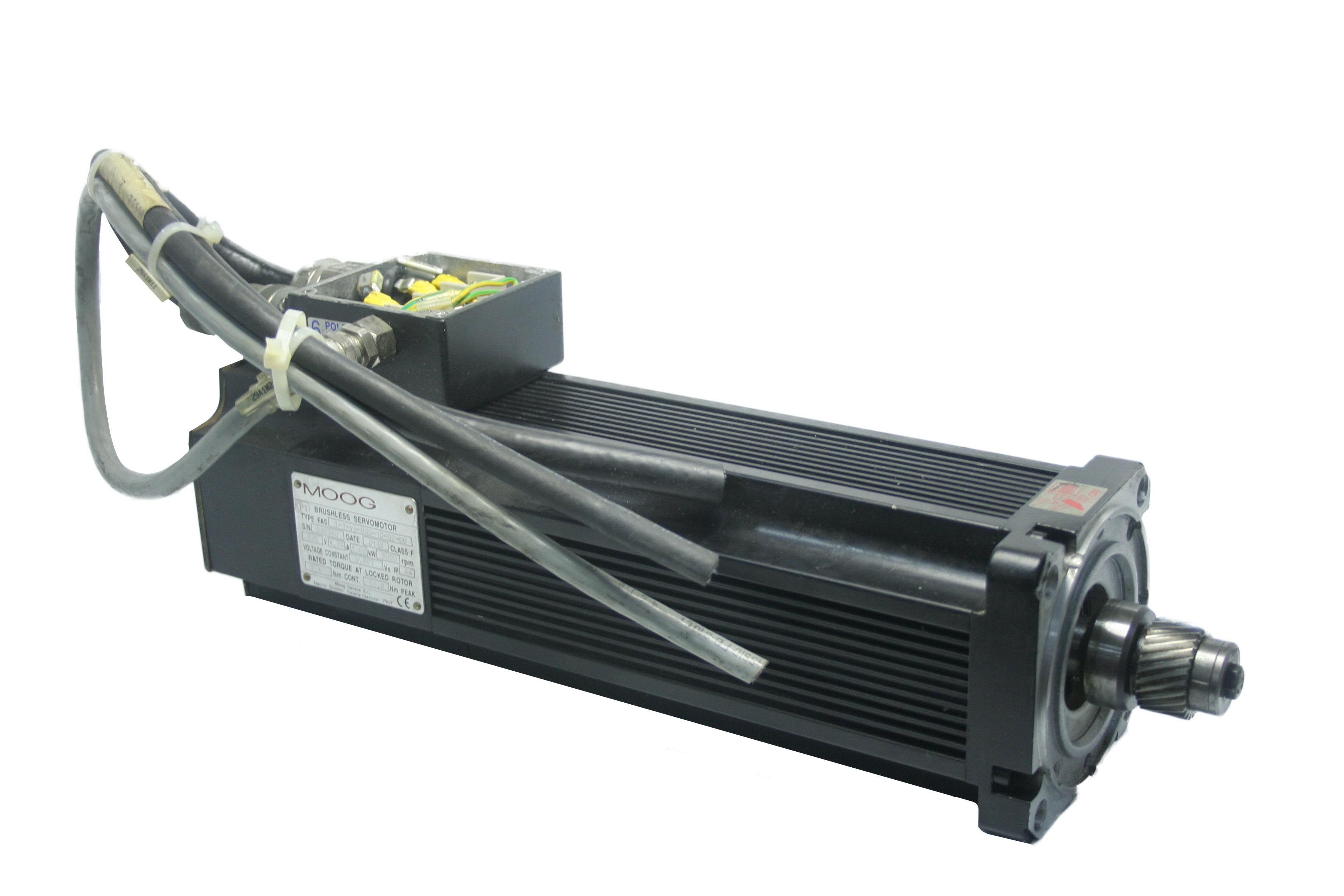 Image of a Moog brand AC servo motor