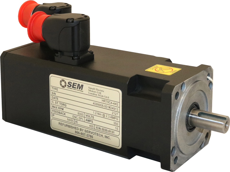 SEM ac servo motor repaired by Servotech, an officially authorized service agent for SEM