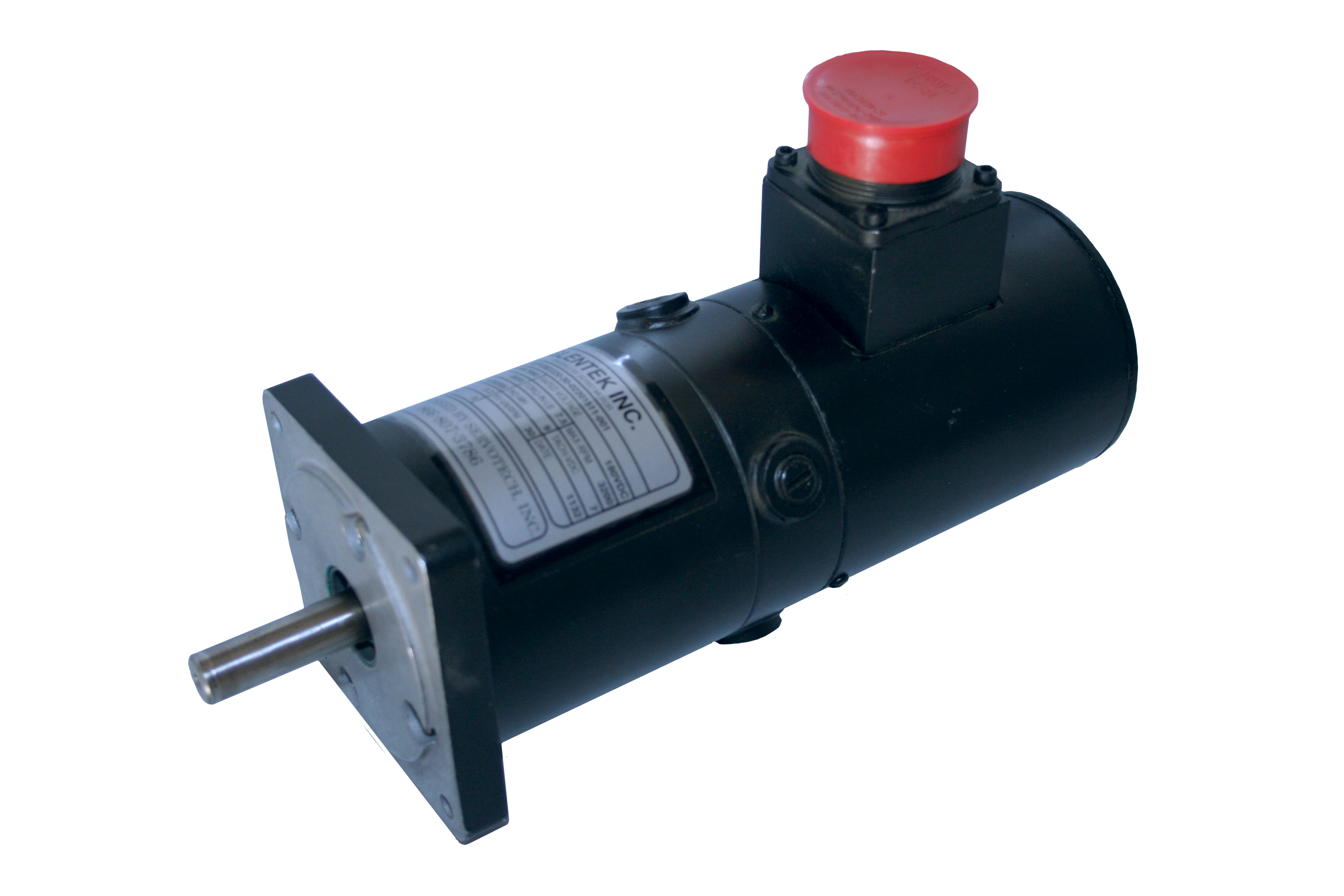 Glentek AC servo motor that has completed our repair process and is ready to be shipped back to the customer.
